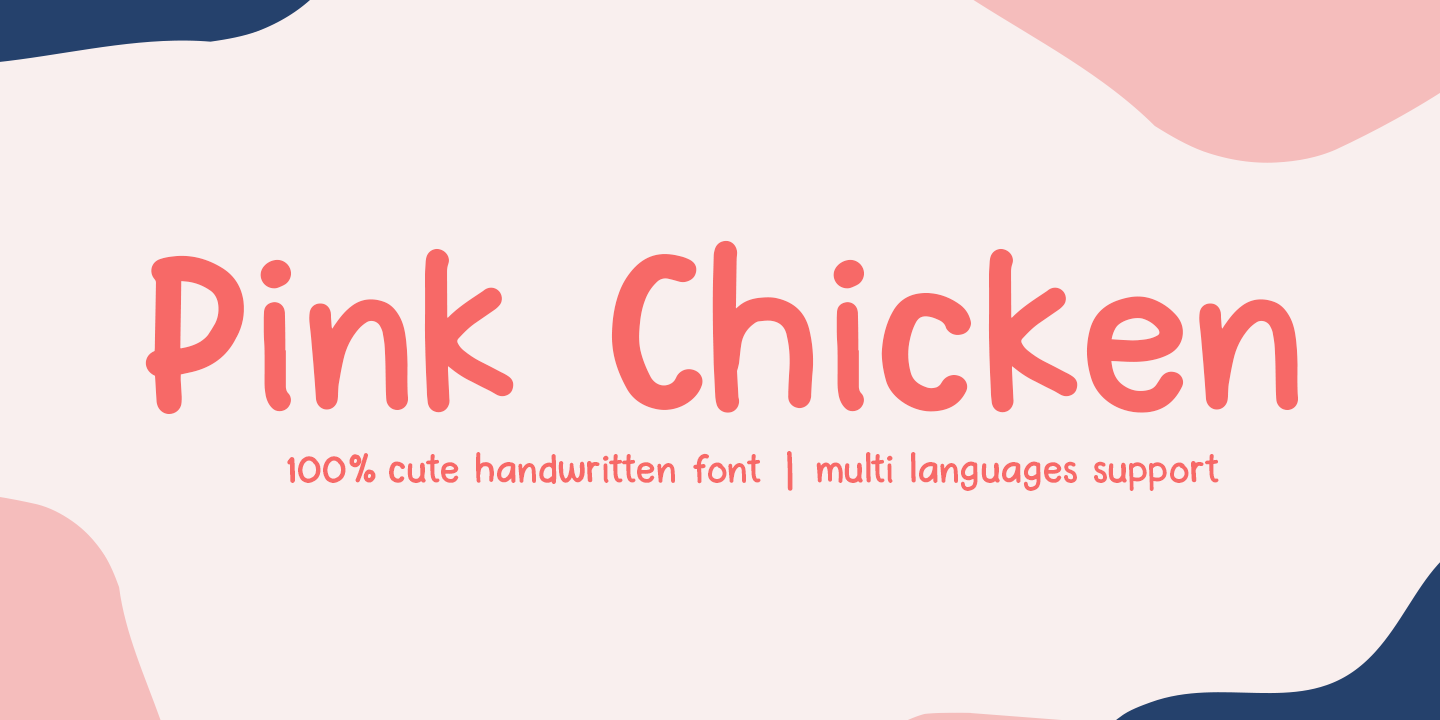 Пример шрифта Pink Chicken #1